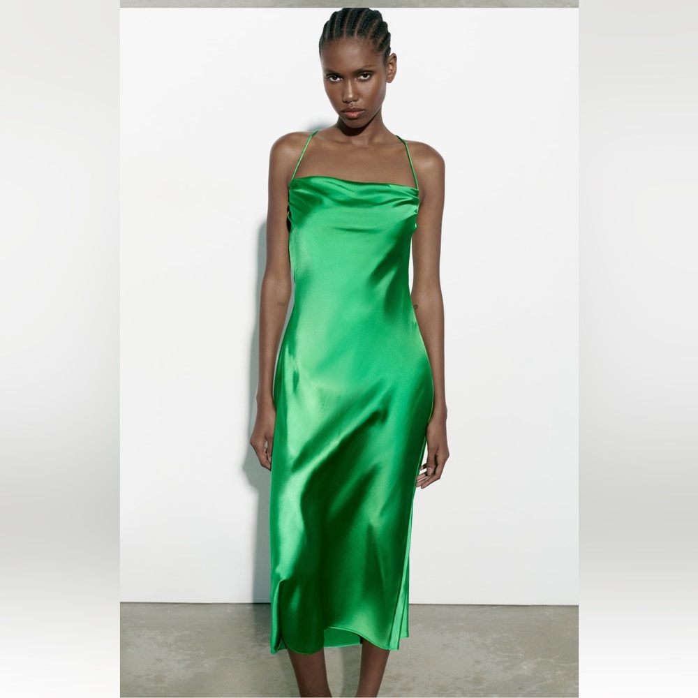 MIDI SLIP DRESS - Picture 5 of 9